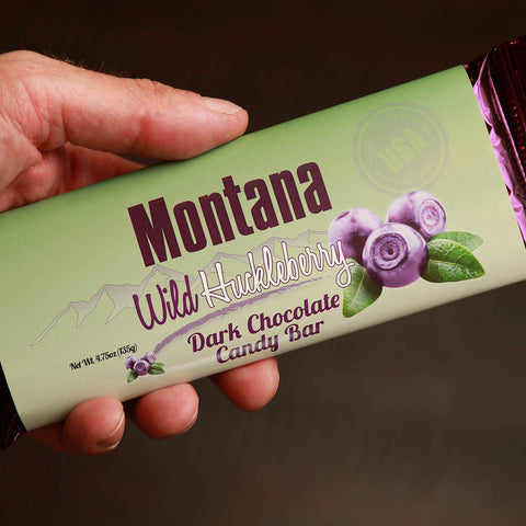 Huckleberry Dark Chocolate Bar 4.75oz